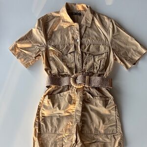 Zara Short Sleeve Jumpsuit with matching Vince Camuto  Belt